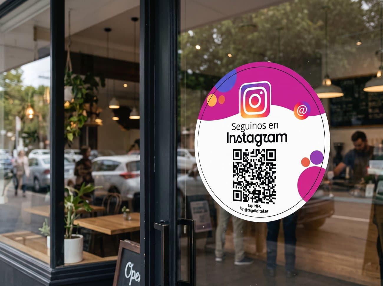 Sticker Circular Smart para Vidriera